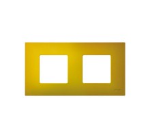 Simon 27 Накладка декоративная на рамку базовую, 2 поста, S27 Play, Arctic, жёлтый  2700627-081  Simon
