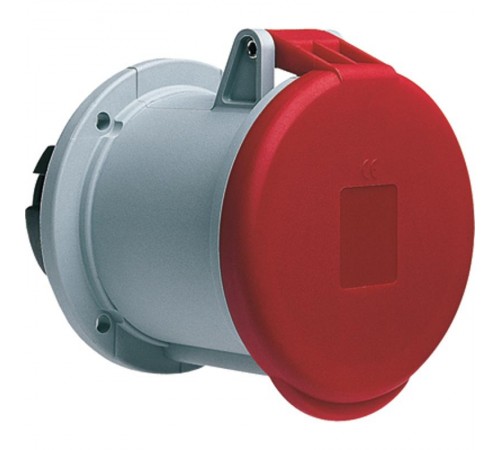 Розетка панельная с прямым унифицированным фланцем 363RU6, 63A, 3P+E, IP44, 6ч  2CMA167520R1000  ABB