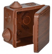 Коробка расп. КМ 80х80х50мм о/к IP54 7 вв. дуб  UKO31-080-080-050-K24-54  IEK