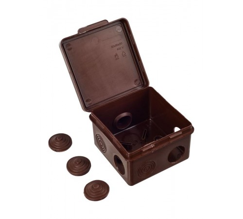 Коробка расп. КМ 80х80х50мм о/к IP54 7 вв. дуб  UKO31-080-080-050-K24-54  IEK