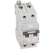 Выключатель автоматический двухполюсный DX3 DC 10000 10А C 16кА  409567  Legrand