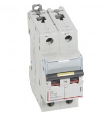 Выключатель автоматический двухполюсный DX3 DC 10000 10А C 16кА  409567  Legrand