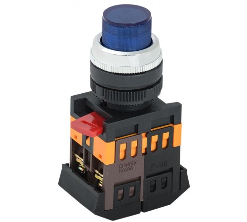 Кнопка ABLFP-22 синий d22мм неон/240В 1з+1р   BBT20-ABLFP-K07  GENERICA