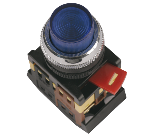 Кнопка ABLFP-22 синий d22мм неон/240В 1з+1р   BBT20-ABLFP-K07  GENERICA