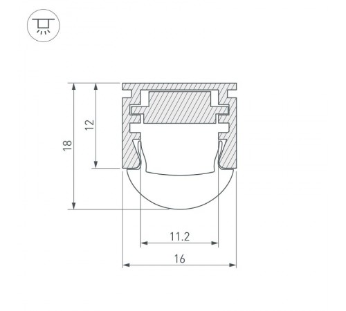 Профиль PDS-REGULOR-2000 ANOD  013874  Arlight