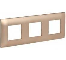 SKANDY Рамка 3-местная SK-F03Sa песочный  SK-M32-K98  IEK