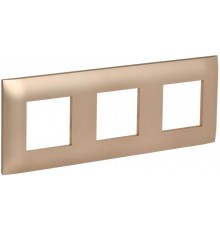 SKANDY Рамка 3-местная SK-F03Sa песочный  SK-M32-K98  IEK
