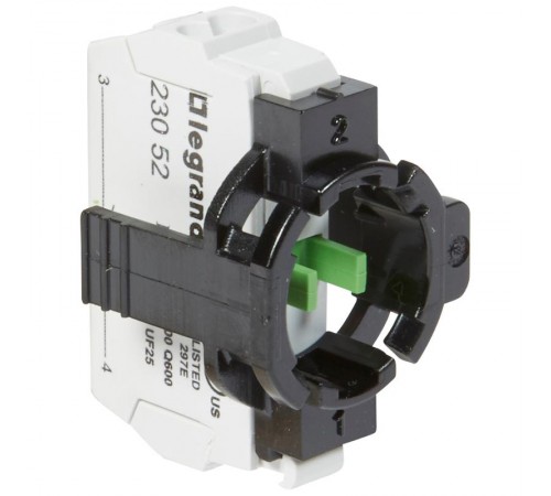 Комплектующий блок для кнопок - Osmoz - для компл. - без подсветки - пружин. клеммы - 2НО+3-постовой монтажный адаптер  023103  Legrand