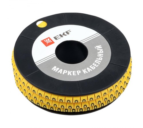 Маркер-кабельный 6,0кв.мм "0" (500шт.) (ЕС-3) EKF PROxima  plc-KM-6-0  EKF