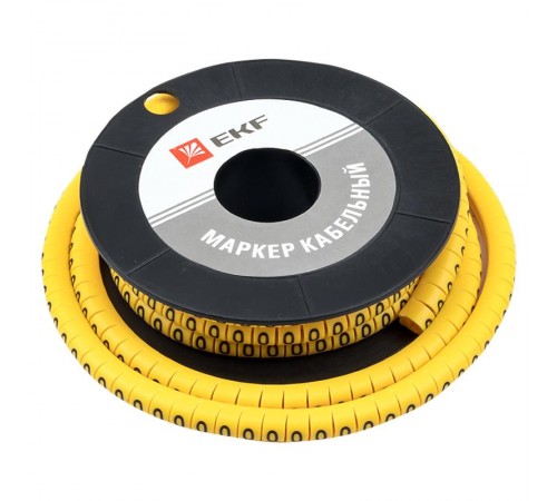 Маркер-кабельный 6,0кв.мм "0" (500шт.) (ЕС-3) EKF PROxima  plc-KM-6-0  EKF