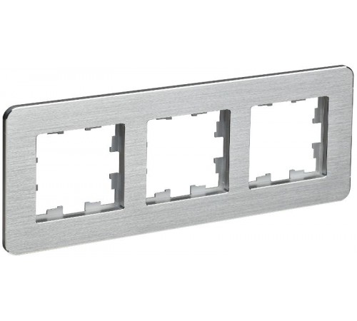 BRITE Рамка 3-ая РУ-3-1-Бр металл алюминий RE AL  BR-M32-M-21-K47  IEK