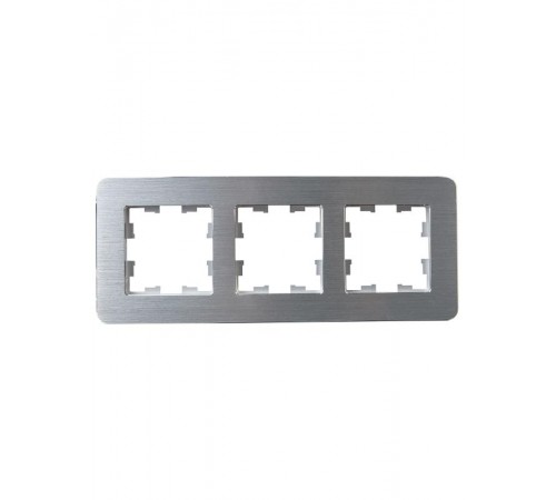 BRITE Рамка 3-ая РУ-3-1-Бр металл алюминий RE AL  BR-M32-M-21-K47  IEK