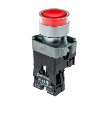 Кнопка с LED подсветкой, красная, 220V AC/DC, 1NC, металл MTB2-BW3463  54252  ОВЕН