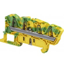 Клемма втычная ZK4-PE-4P - Земля - желто-зеленая - 4 мм?, 4 зажима  1SNK706152R0000  TE