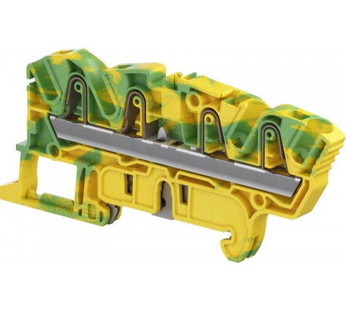 Клемма втычная ZK4-PE-4P - Земля - желто-зеленая - 4 мм?, 4 зажима  1SNK706152R0000  TE