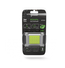 Фонарь налобный GFL304 3W 180lm 3xAAA LED 1/12/60  GF304  Gauss