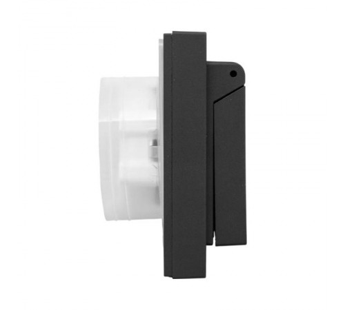 Механизм розетки двойной, 16А, IP44, с заземлением, со шторками, с рамкой, с крышками, чёрный Эпика EKF  UP1-SOB-211-44  EKF