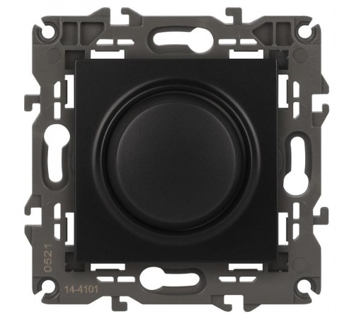 14-4101-05 Светорегулятор поворотно-нажимной, 400ВА 230В, IP20, Эра Elegance, антрацит  Б0034344  ЭРА