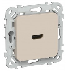 FLITE Розетка HDMI РШДМА-ФлЛ льняной  FI-H10-K88  IEK