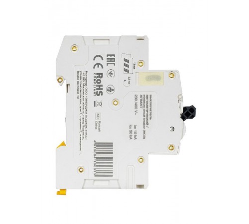 Выключатель автоматический двухполюсный M10N 2P D 1А 10кА ARMAT  AR-M10N-2-D001  IEK