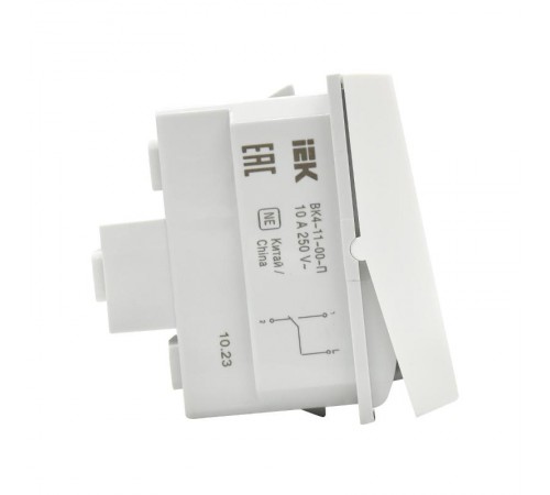 PRIMER ВК4-11-00-П Выкл. прох. одноклав. (1 модуль) белая  PR-KK40D-VPO-2-1-K01  IEK