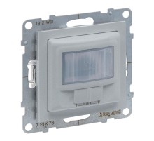 SUNO Датчик движения 180° 250Вт без нейтрали.C ручным управлением. Цвет "Алюминий"  721376  Legrand