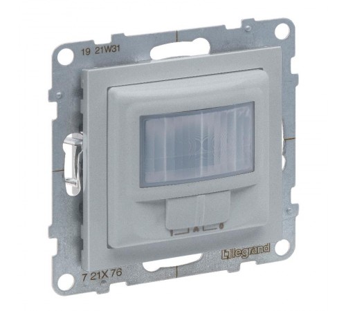 SUNO Датчик движения 180° 250Вт без нейтрали.C ручным управлением. Цвет "Алюминий"  721376  Legrand