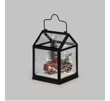 Декоративный фонарь с машиной, черный корпус, размер 14х14х21 см  513-040  NEON-NIGHT