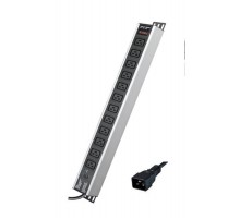 Блок распределения питанияя вертикальный для 19" шкафов, 16A 12 Х C19,индикатор питания, тока, защита от перегрузки, вх.  R5V12PIOPCDC19  DKC