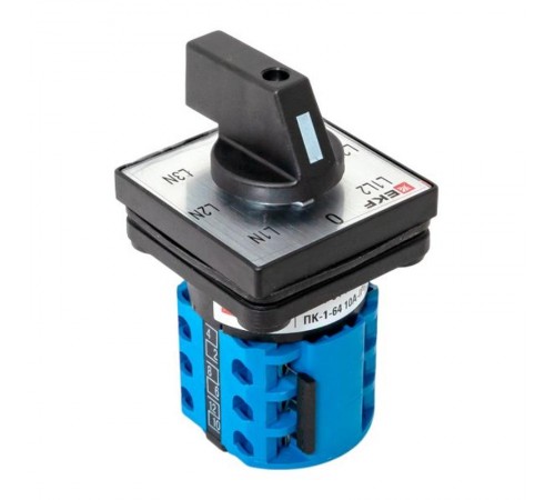 Переключатель кулачковый ПК-1-64 10А для вольтметра IP65  pk-1-64-10-65  EKF