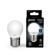 Лампа светодиодная LED Globe E27 9.5W 4100K  105102210  Gauss