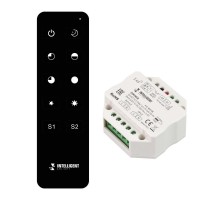 INTELLIGENT ARLIGHT Диммер SMART-SET-TRIAC-601-72-DIM-PD-IN Black (230V, 1x1.5A, ПДУ 10кн, 2.4G) (IARL, IP20 Пластик, 5 лет)  036190  Arlight