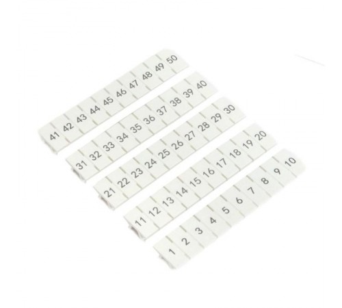 Маркировка для клемм 2.5 UT 1-50 scr-ut-mrk-2,5-1-50  EKF