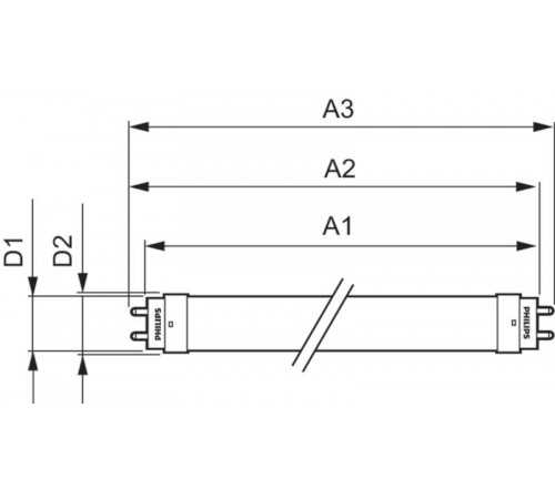 Ecofit LEDtube 1200mm 16W 740 T8 AP C G 1600 Lm (+ заглушка/стартер) G13 светодиод. лампа Philips.