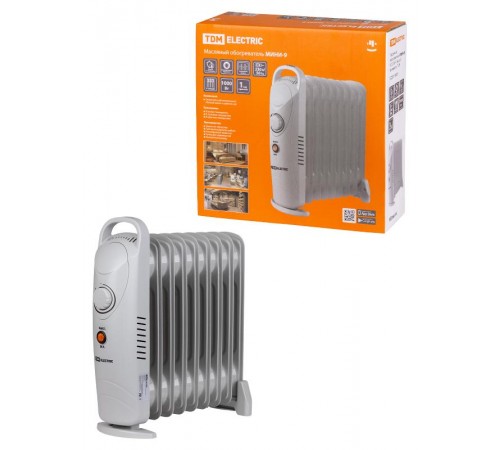 Масляный обогреватель МИНИ-9, 1000 Вт, 9 секций, термостат,  SQ2501-0909  TDM