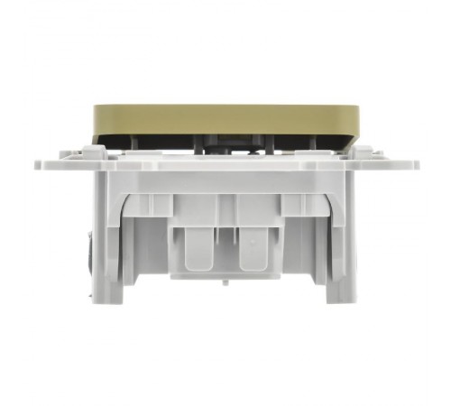 FLITE Выключатель 1-клавишный 10А ВС11-1-0-ФлО оливковый  FI-V10-0-10-1-K26  IEK