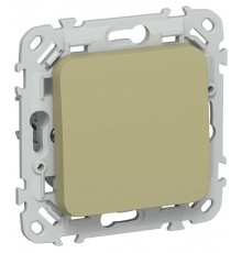 FLITE Выключатель 1-клавишный 10А ВС11-1-0-ФлО оливковый  FI-V10-0-10-1-K26  IEK