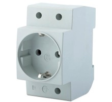 PST16-70-20 Розетка на DIN-рейку 1-местная c/з 250В, 16А, серый  39171  STEKKER