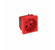 Розетка одинарная 33° франц. стандарт, с кодом 250 В, 16A (красный) (STD-F3K SRO1)  6120322  OBO Bettermann