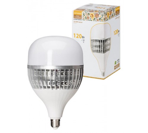 Лампа светодиодная T-120 Вт-230 В-4000 К-E27 (170x295 мм) НАРОДНАЯ  SQ0340-1638  TDM