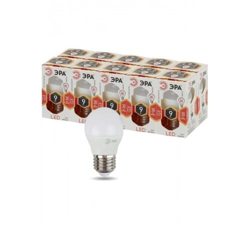 Лампа светодиодная LED P45-9W-827-E27  Б0029043  ЭРА
