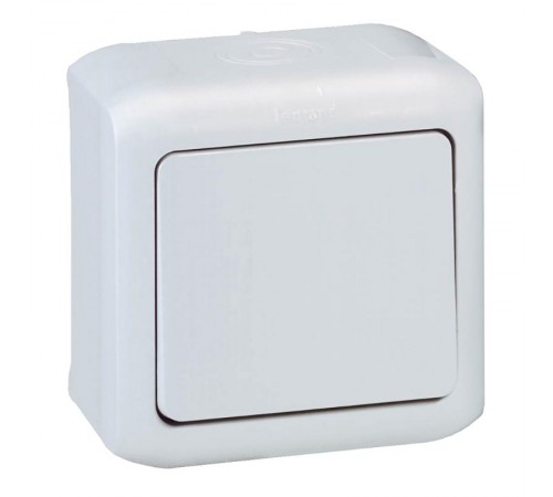 Quteo Серый Переключатель 1-клавишный IP44 10А  782334  Legrand