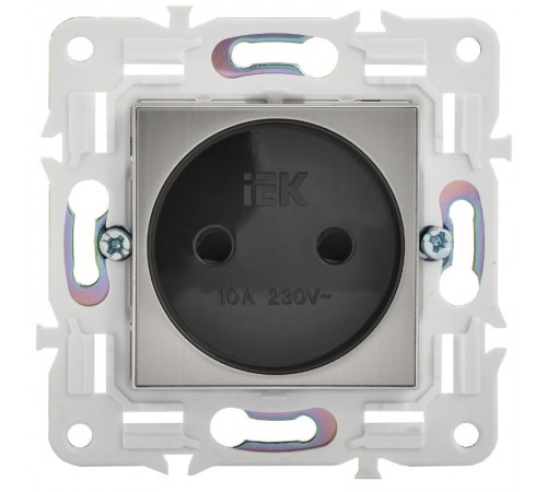 SKANDY Розетка без з/к с з/ш 10А SK-R01N никель  SK-R13-10-K50  IEK