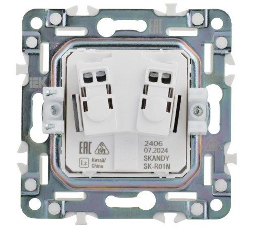 SKANDY Розетка без з/к с з/ш 10А SK-R01N никель  SK-R13-10-K50  IEK