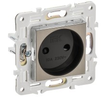 SKANDY Розетка без з/к с з/ш 10А SK-R01N никель  SK-R13-10-K50  IEK