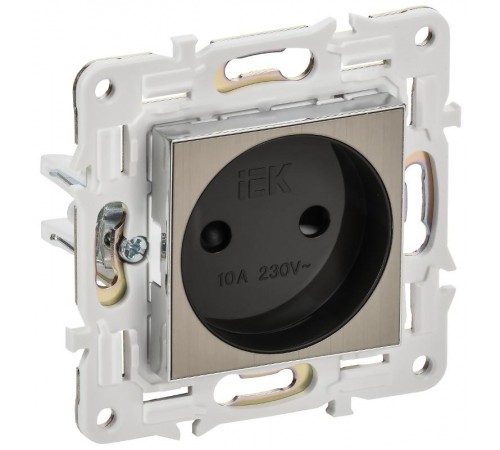 SKANDY Розетка без з/к с з/ш 10А SK-R01N никель  SK-R13-10-K50  IEK