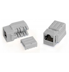 KJNE-8P8C-C5e-90-GY Вставка Keystone Jack RJ-45(8P8C), категория 5e, 110 IDC, заделка с помощью NE-TOOL, серая  212407  Hyperline