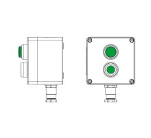 Взрывозащищенный пост управления из полиэстера CPE-P-03-(1xP1G(11)-1xLG(250))-1xKH2MHK(C)1Ex d e IIC Т5 Gb / Ex tb IIIC T95°C DbIP66/КЗ  2231.031.22.