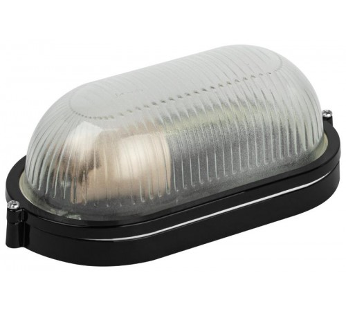 Светильник  НБП 04-60-001 Акватермо алюминий/стекло IP54 E27 max 60Вт 212х105 овал черный   Б0063879  ЭРА