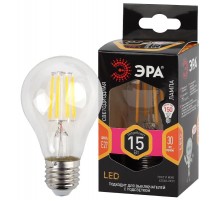 Лампа светодиодная F-LED A60-15W-827-E27 (филамент, груша, 15Вт, тепл, Е27)  Б0046981  ЭРА